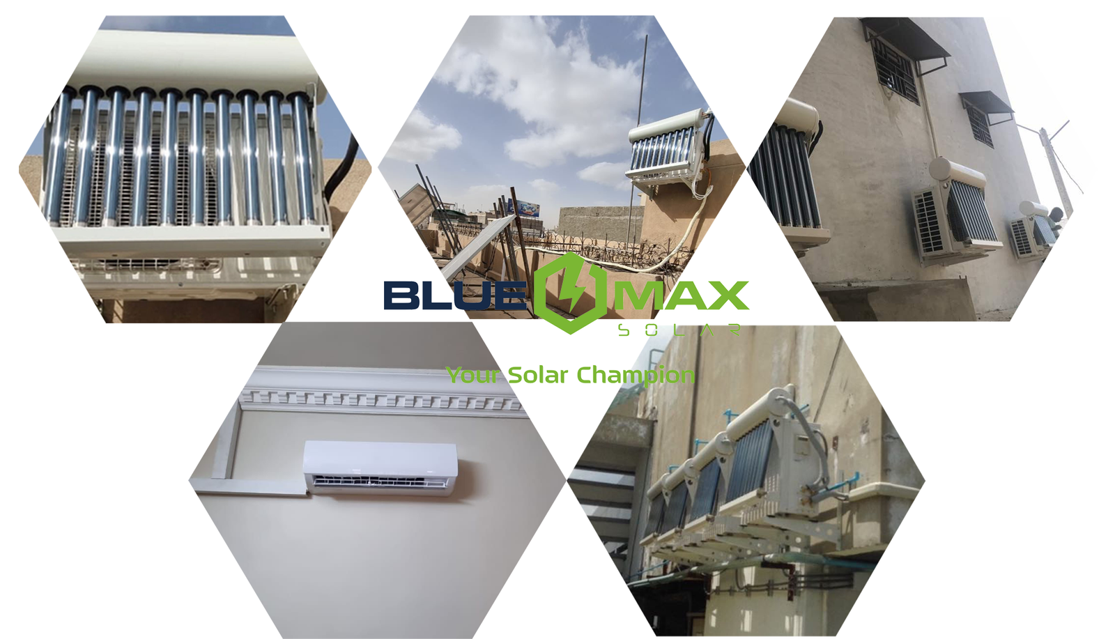 solar thermal air con installation